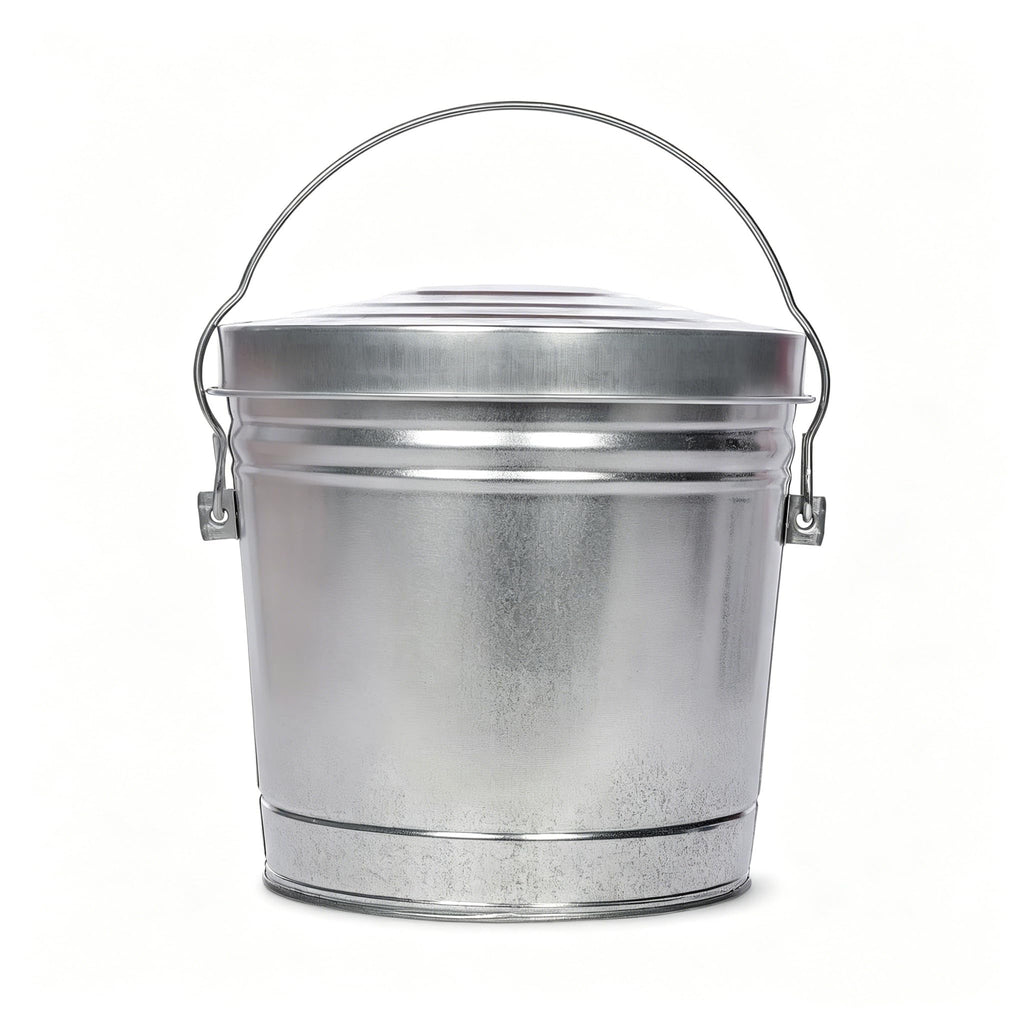 6-Gallon Galvanized Steel Locking Lid Storage Can R40463