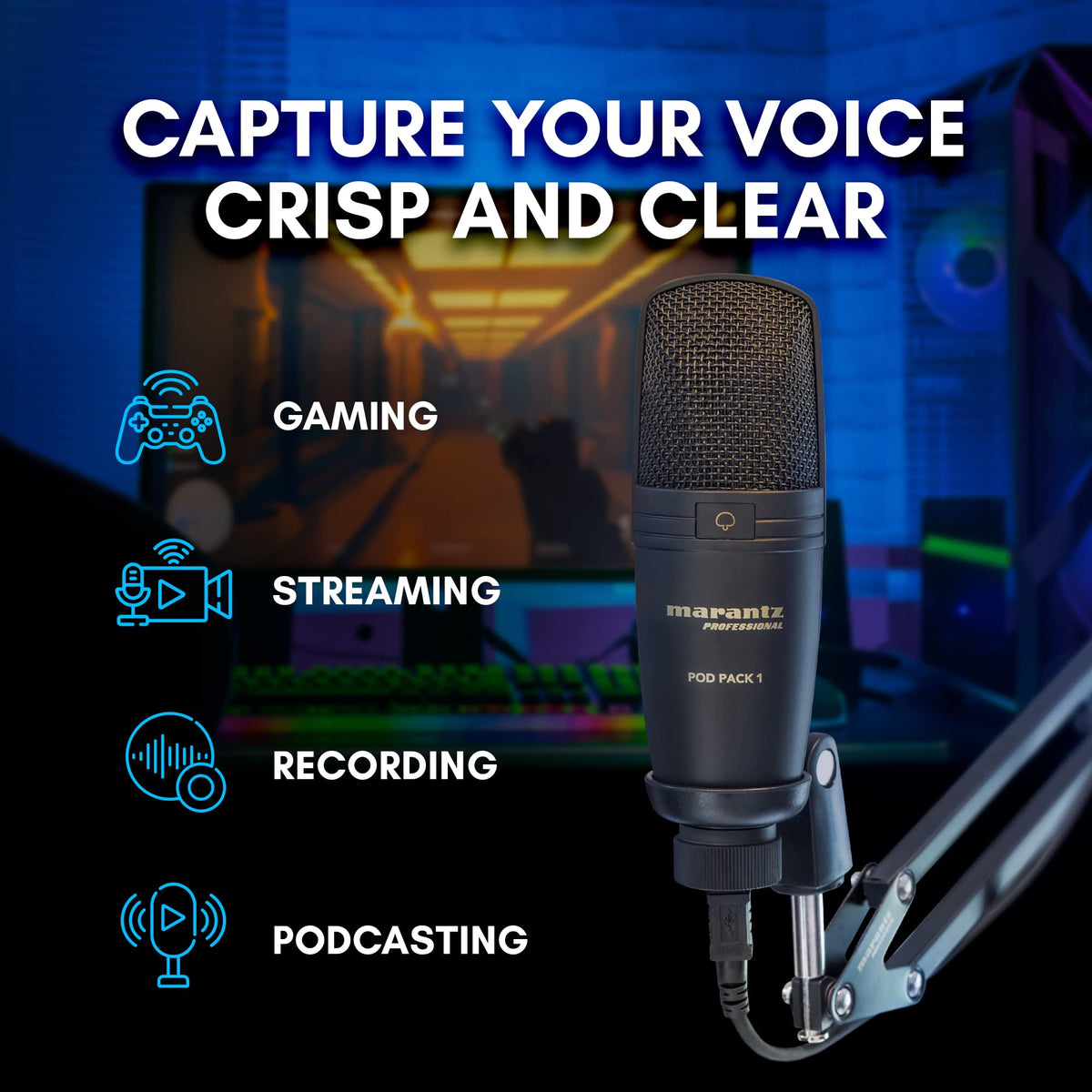 USB Microphone with Boom Arm N260