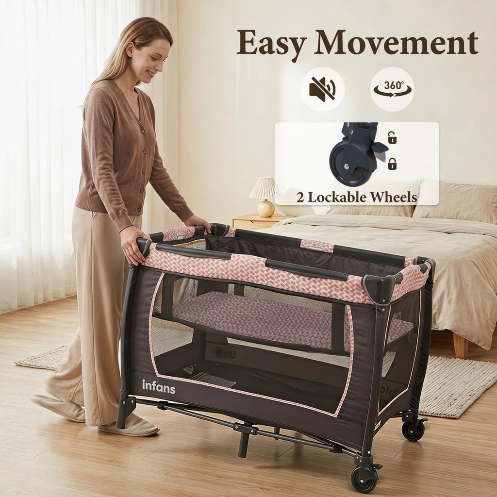 5 in 1 Pack and Play with Bassinet D9631