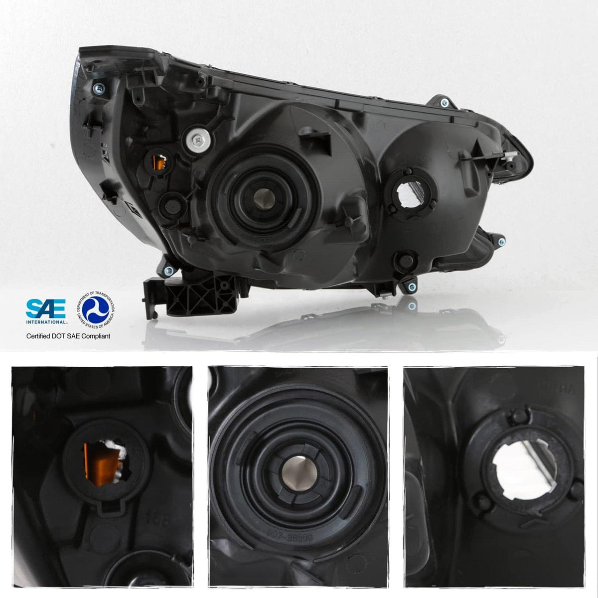 Black Halogen Headlights Assembly X24513