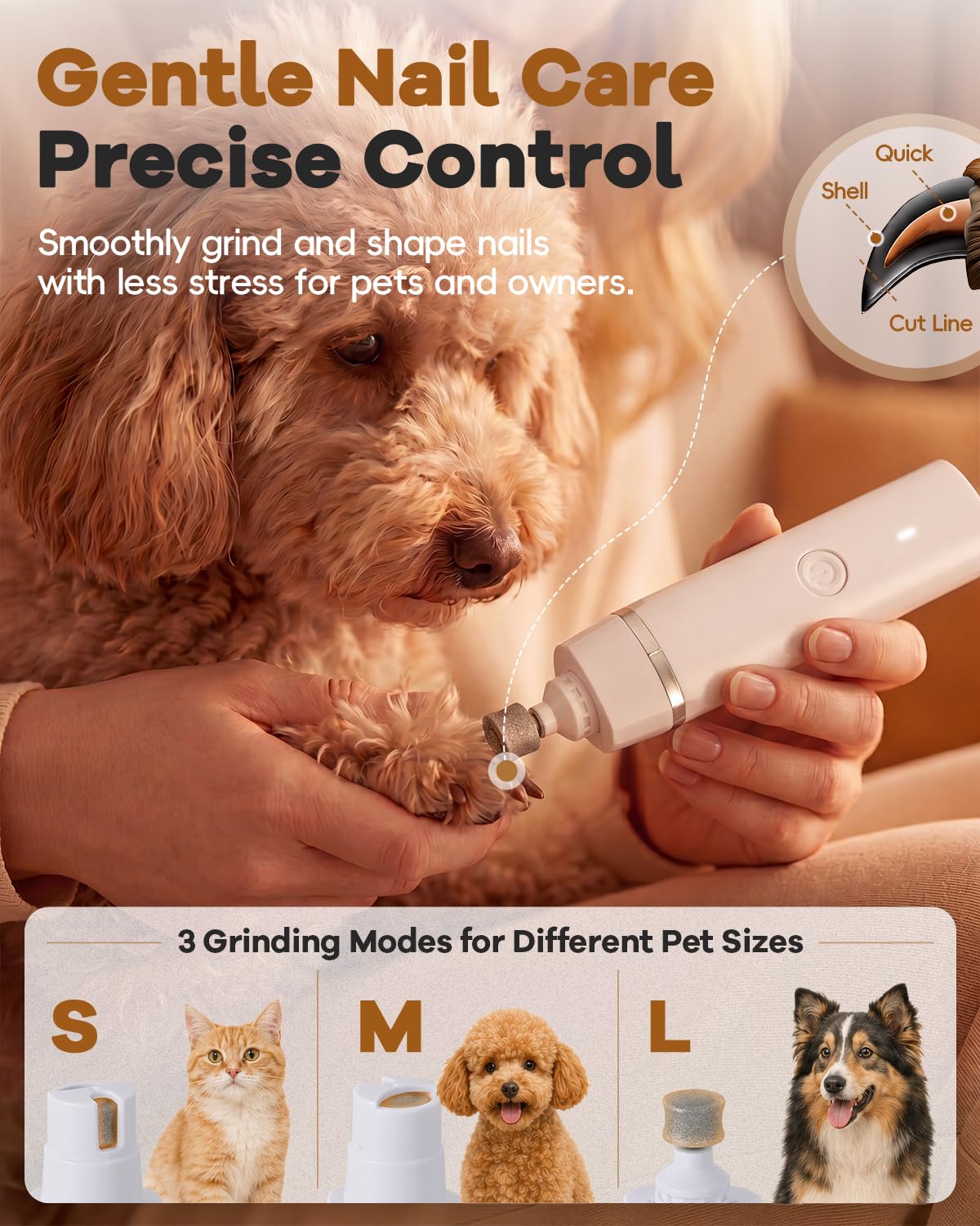 4 in 1 Dog Clippers Grooming Kit with Paw Hair Trimmer G79424
