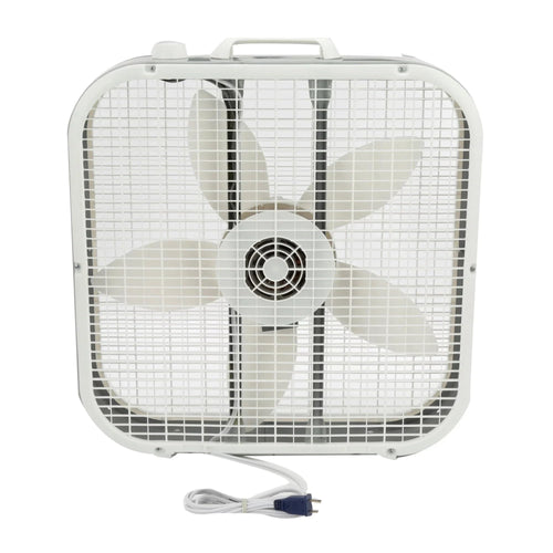 20" Classic Box Fan with 3 Speeds, White M763867