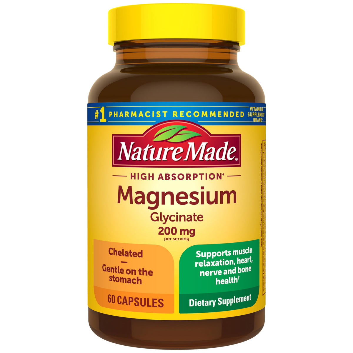 Magnesium Glycinate 200 mg 60 Capsules E42571