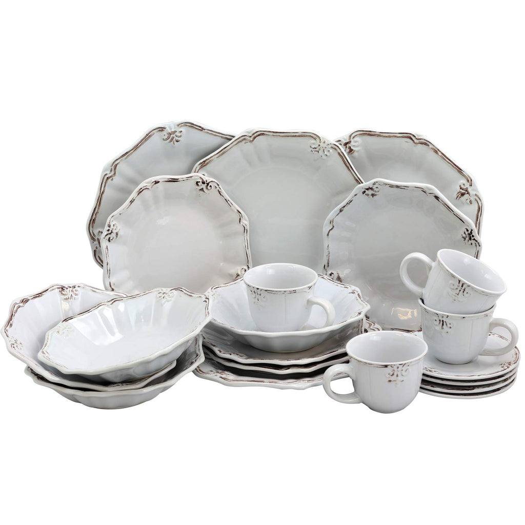 White 20-Piece Dinnerware Set O40824