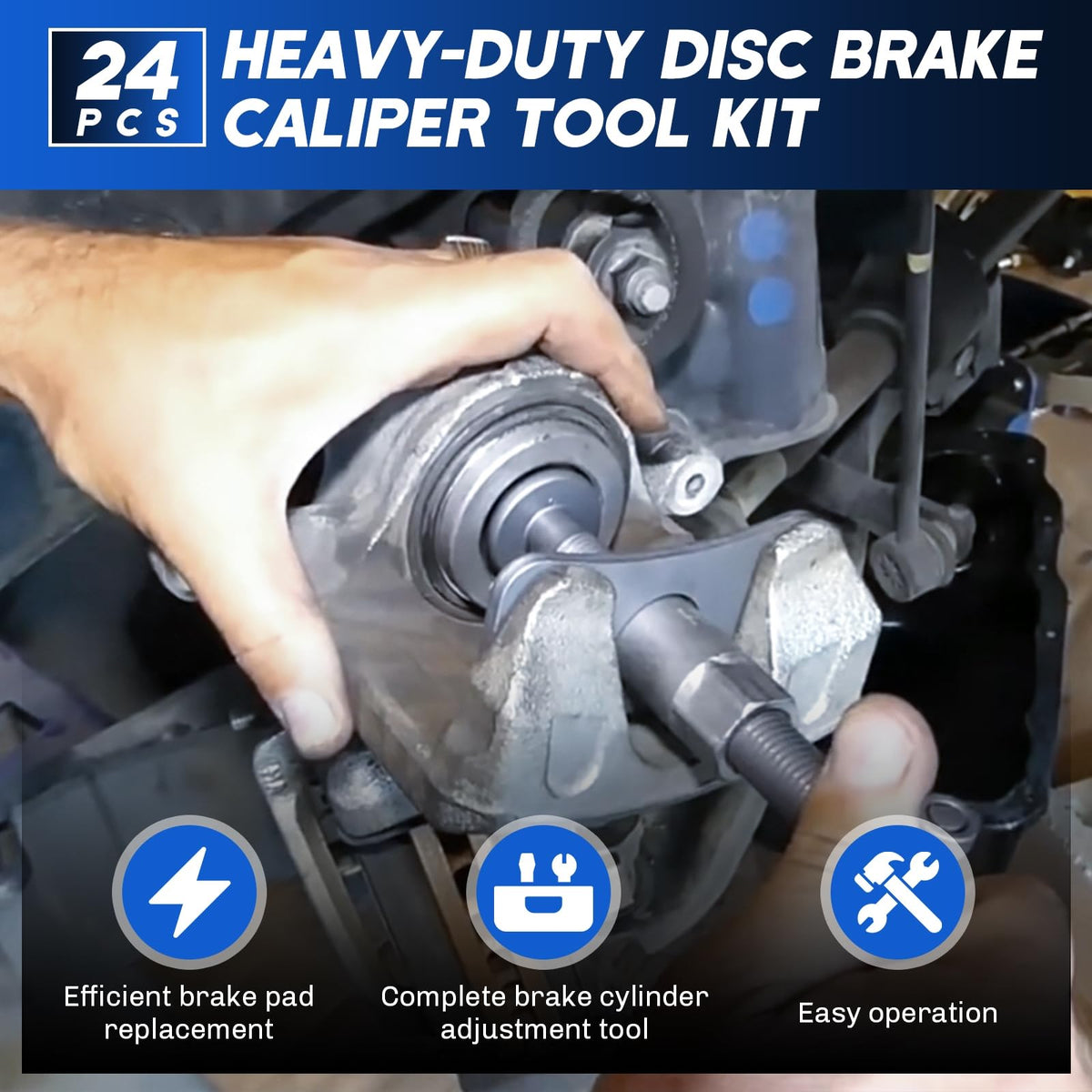 Heavy-Duty Disc Brake Caliper Tool & Drum Brake Tool I782