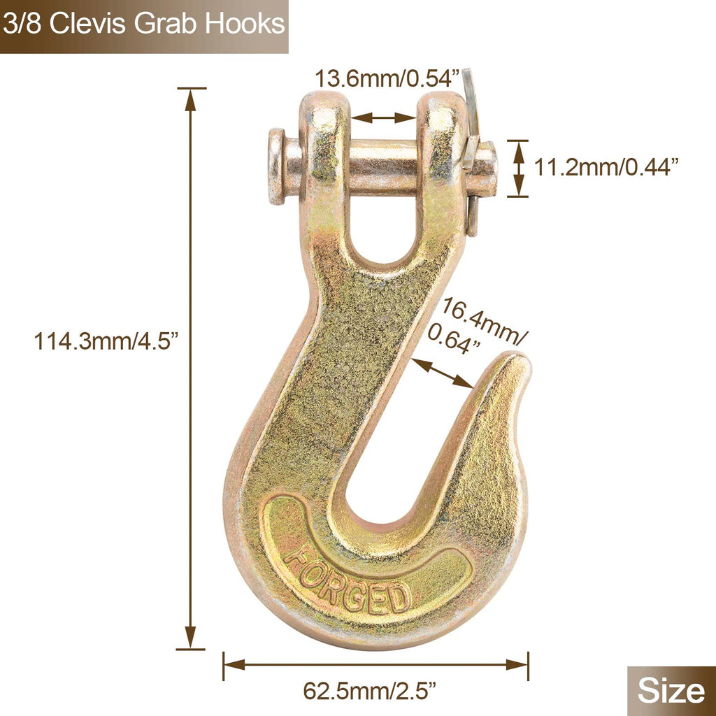3/8" Grade 70 Clevis Grab Hook 10 Pack P641105
