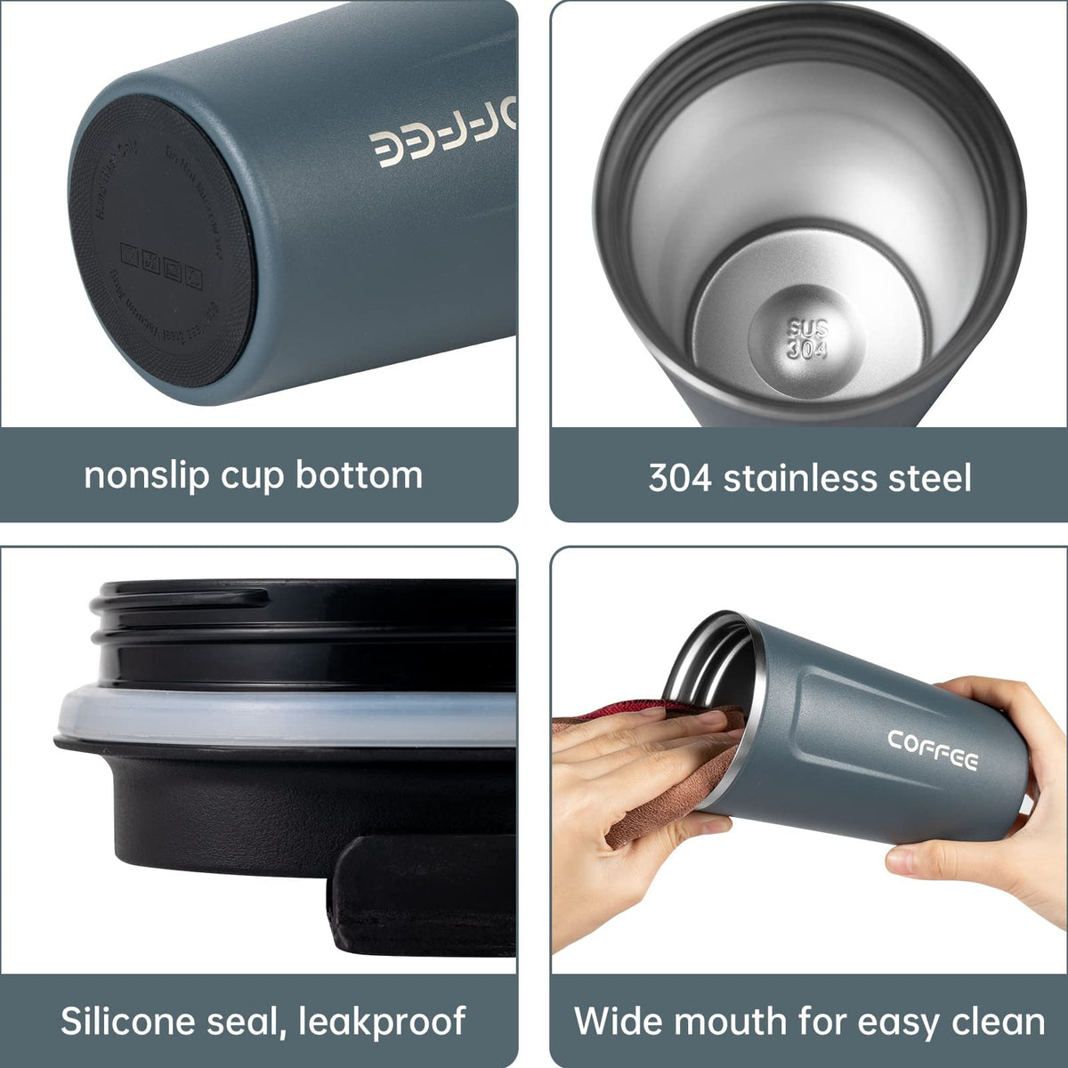 17oz Insulated Stainless Steel Travel Coffee Mug D330
