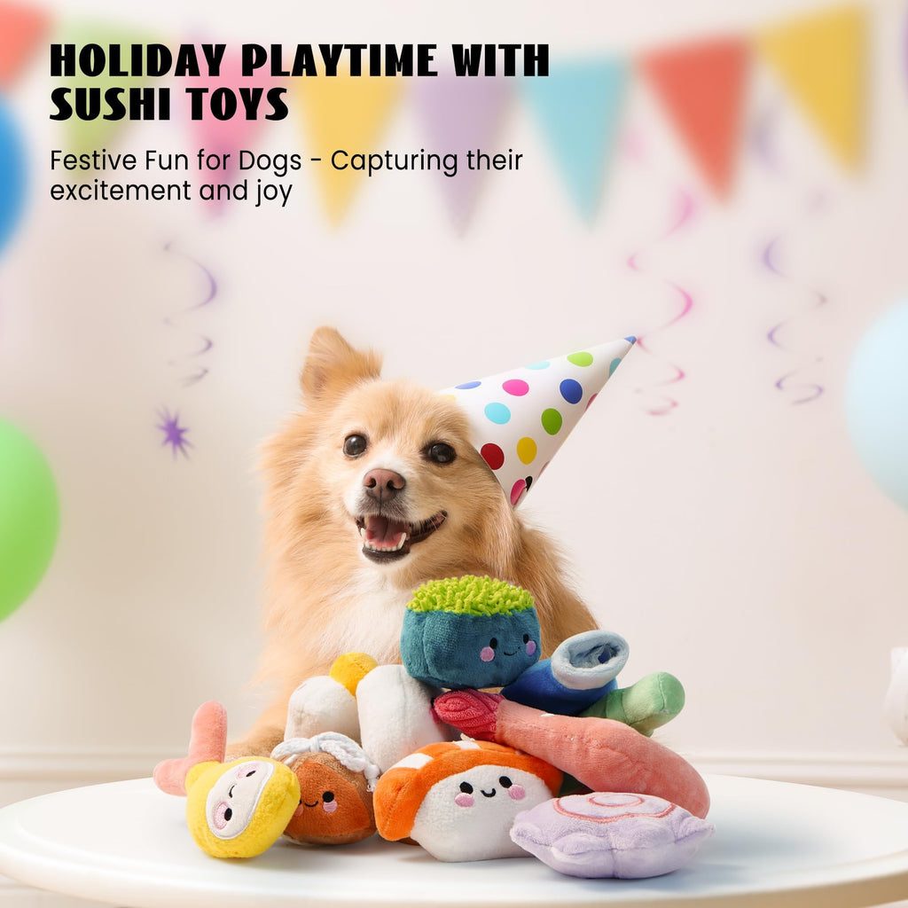 10 PC Squeaky Plush Dog Toys with Bag U880