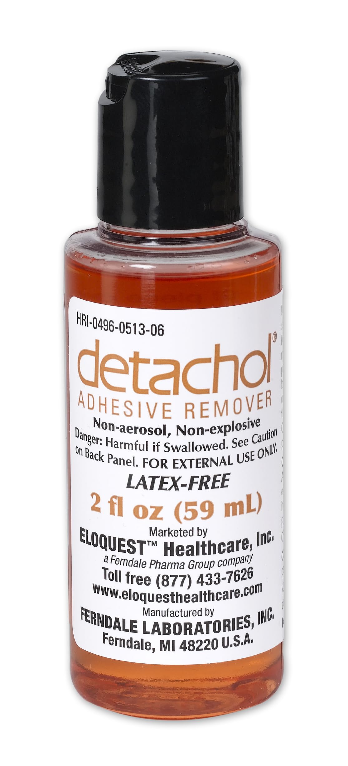 Adhesive Remover 2oz Bottle Alcohol and Acetone Free V19045