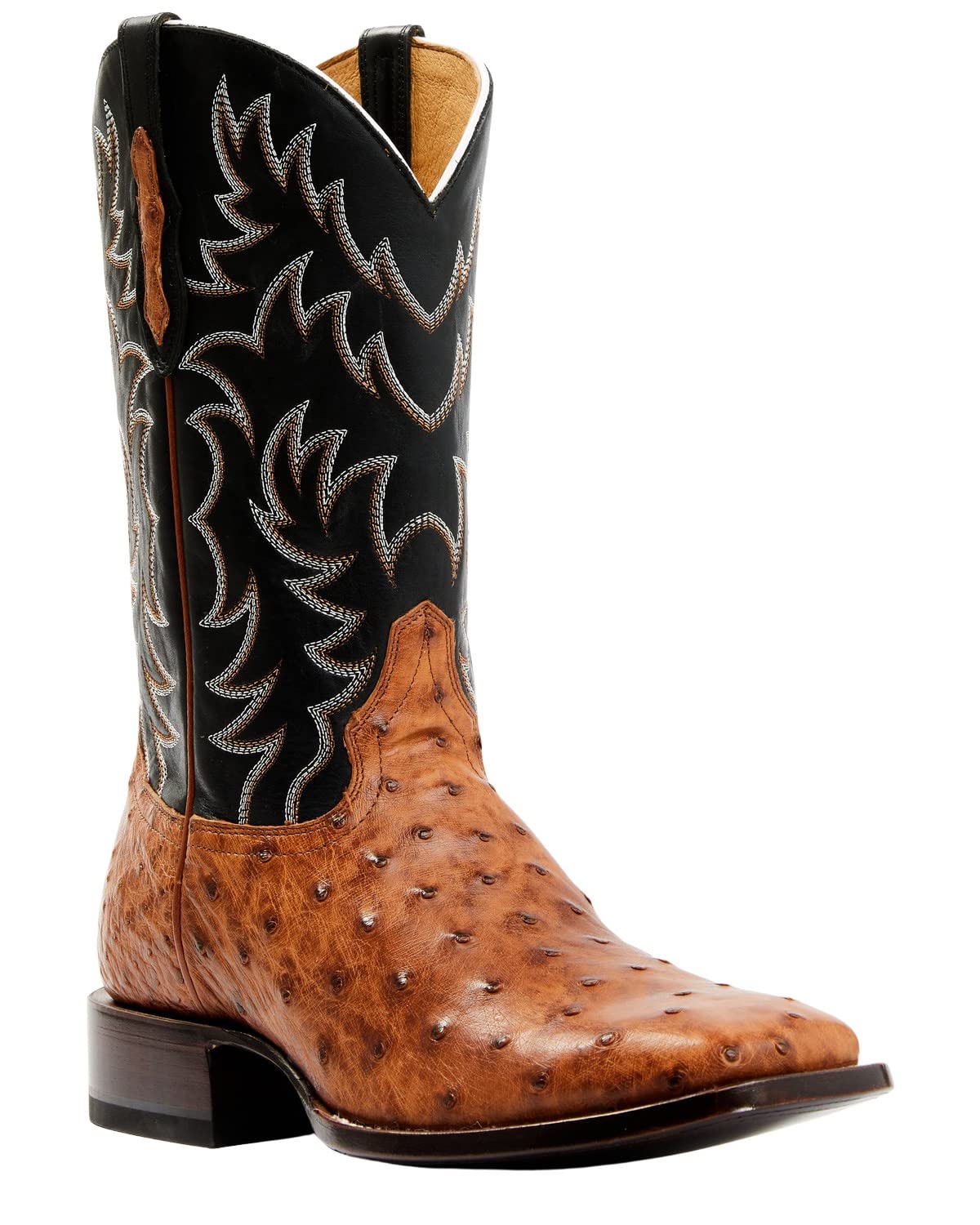Cognac Ostrich Western Boot M26979