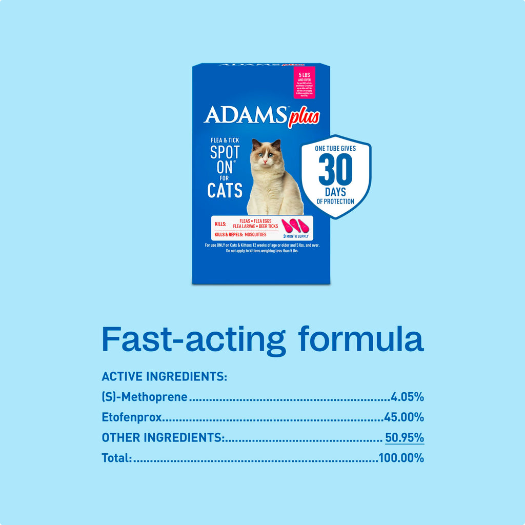 Flea and Tick Prevention Spot On for Cats 3 Pack K227787