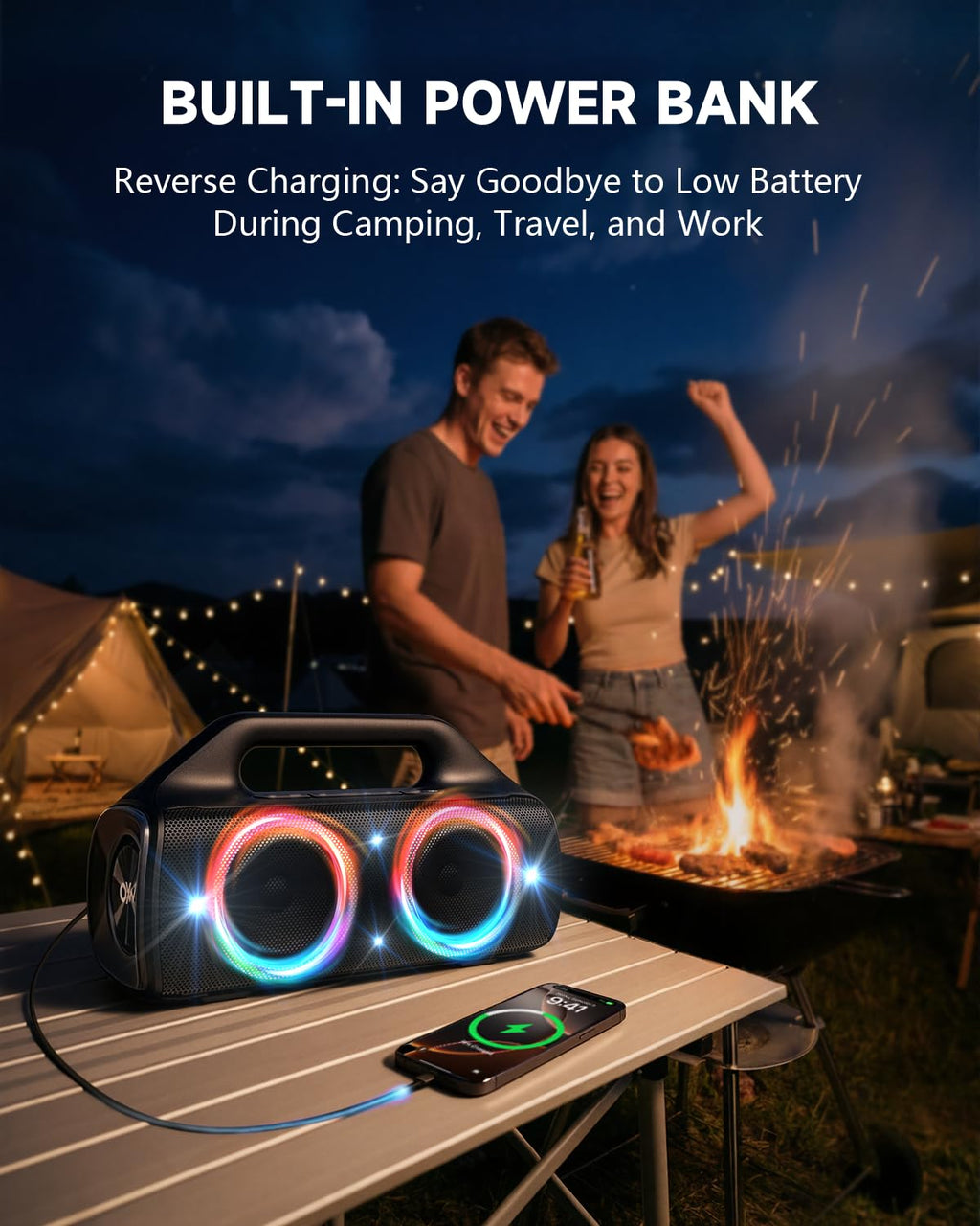 80W IP67 Waterproof Wireless Outdoor Bluetooth Speaker Q72522