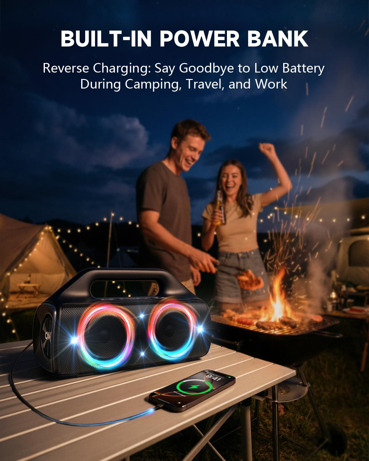 80W IP67 Waterproof Wireless Outdoor Bluetooth Speaker Q72522