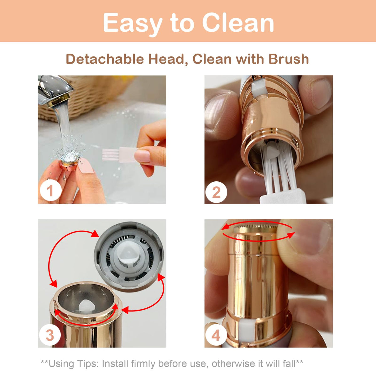 Electric Facial Trimmer with LED Light W131