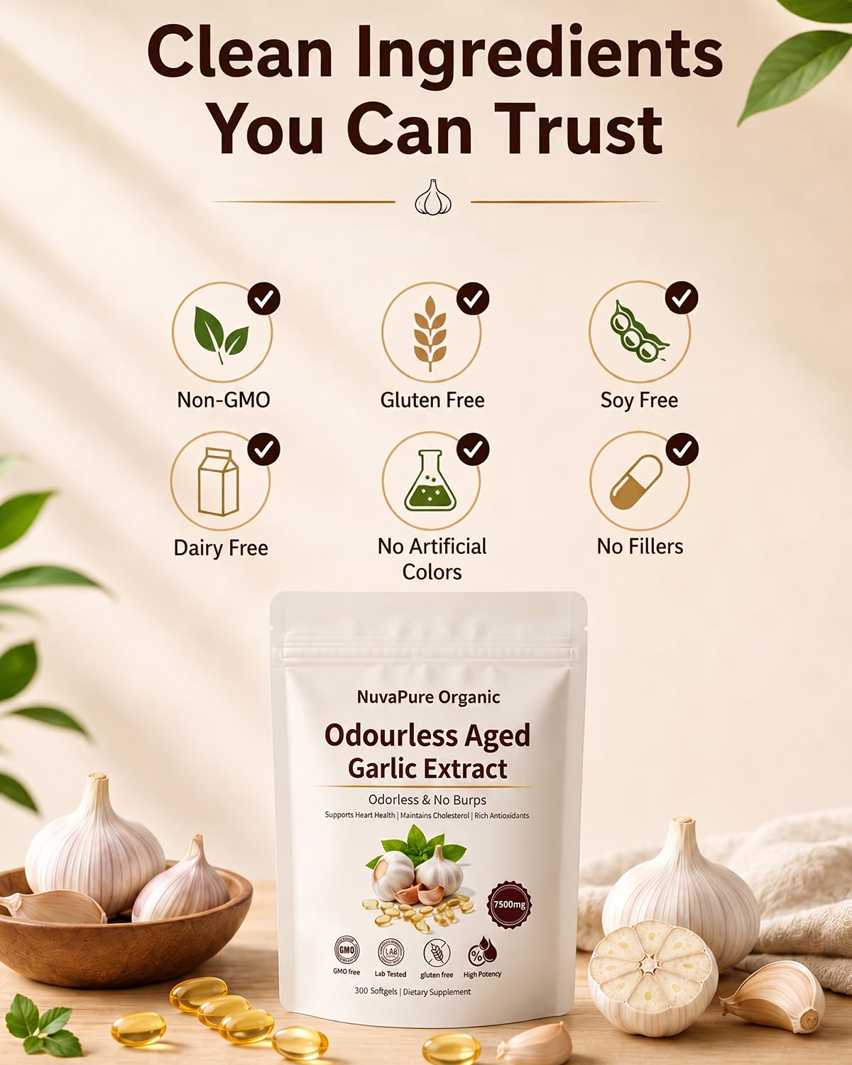 Odorless Aged Garlic Extract Capsules I811776
