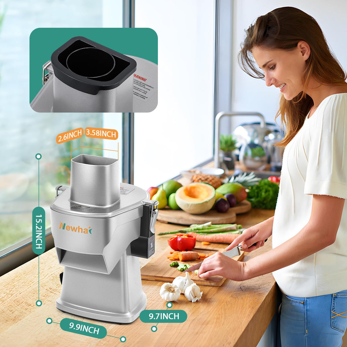 4 in 1 Electric Vegetable Chopper Dicer Slicer T640154