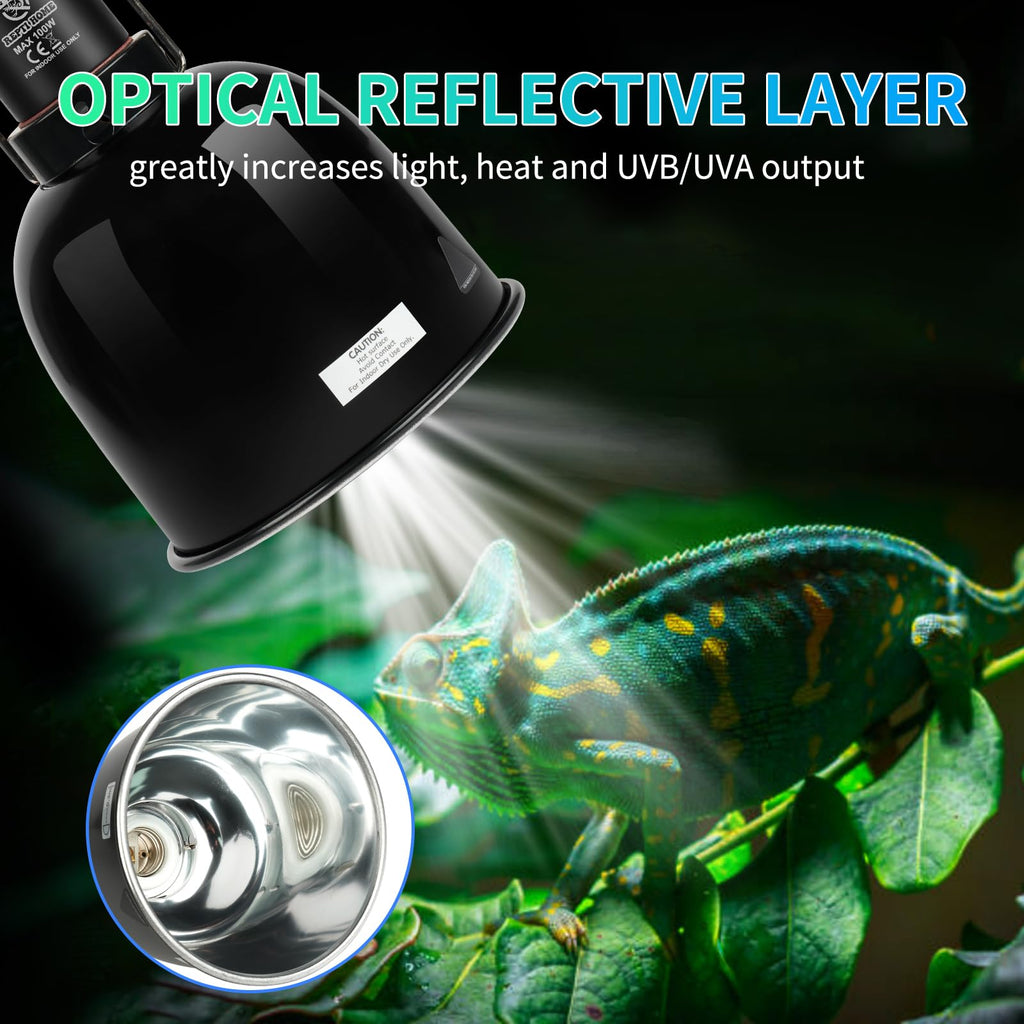 5.5 Inch Deep Dome Reptile Light Fixture with Dimming Thermostat A210