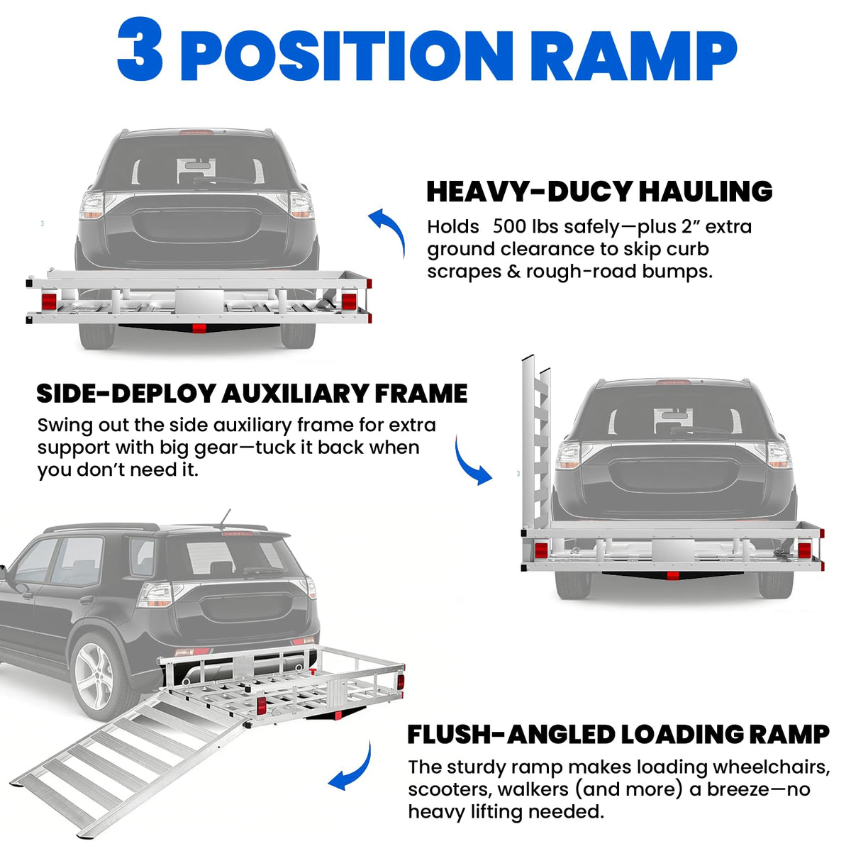 Wheelchair Scooter Carrier with Ramp, 500 lbs Capacity R254743