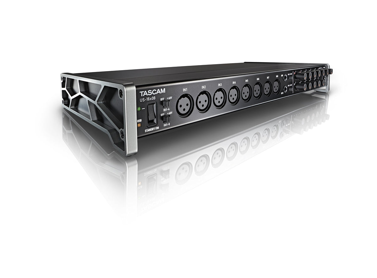 Rackmount USB Audio/MIDI Interface, 8 XLR/8 1/4" Inputs, 8 Outputs, Black D530675