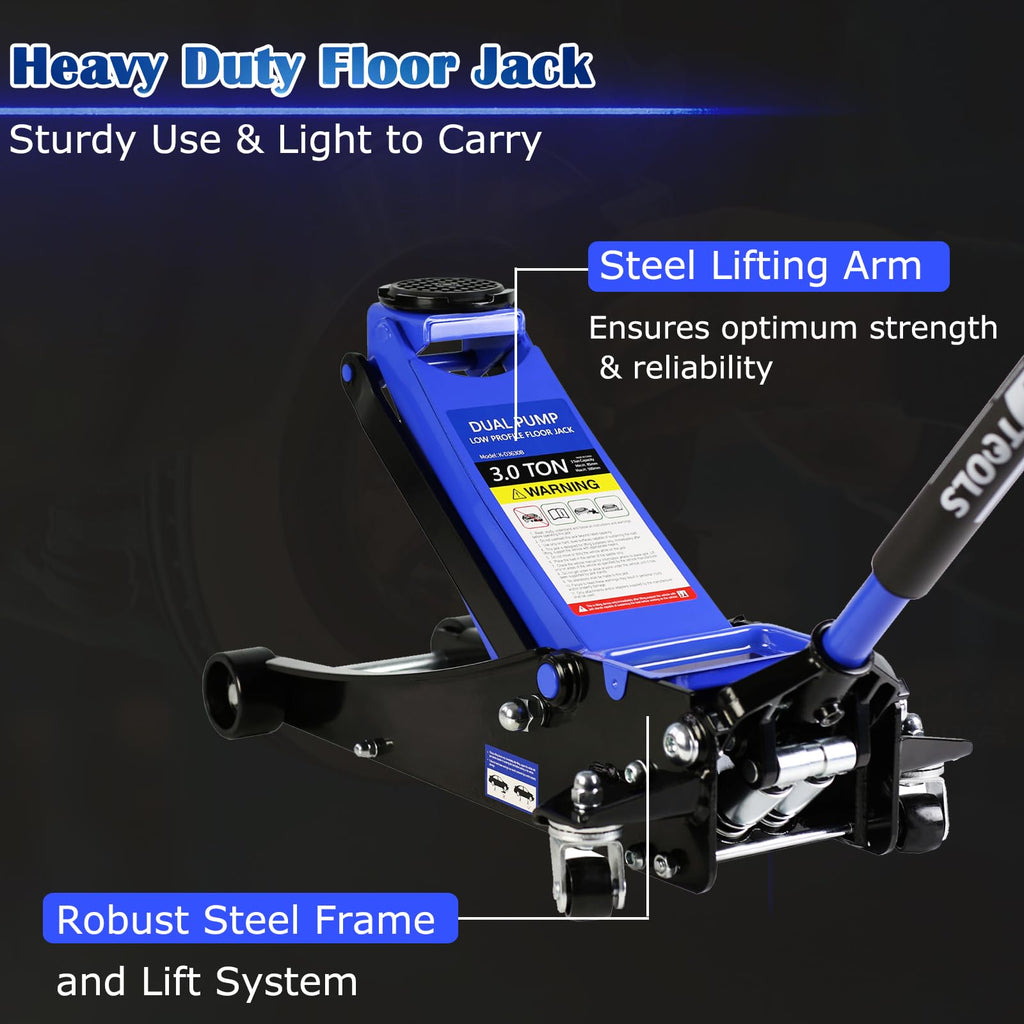 3 Ton Low Profile Hydraulic Steel Floor Jack K7959