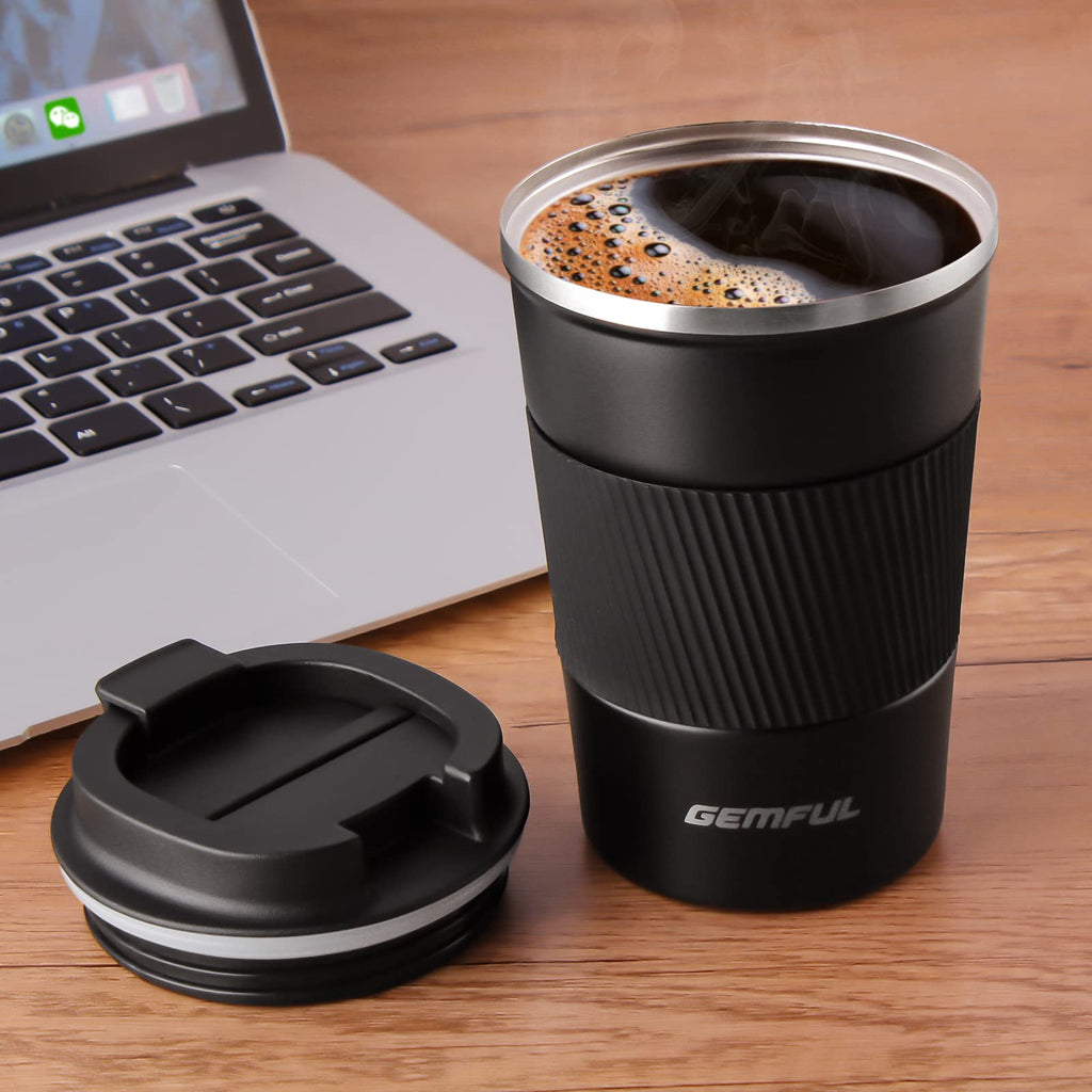 13oz Insulated Stainless Steel Travel Coffee Mugs Set (2 Pack) Q1766