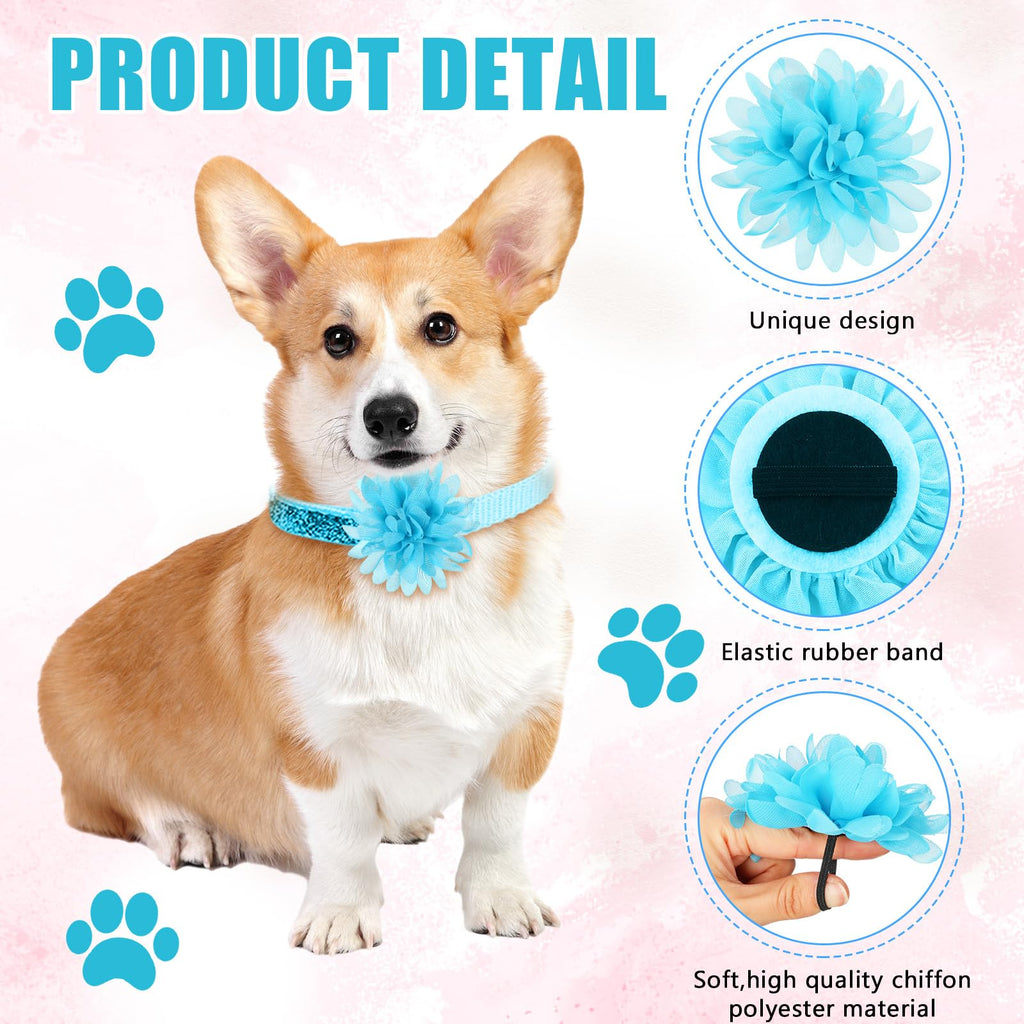 120 Pcs Multicolor Dog Collar Bows R184