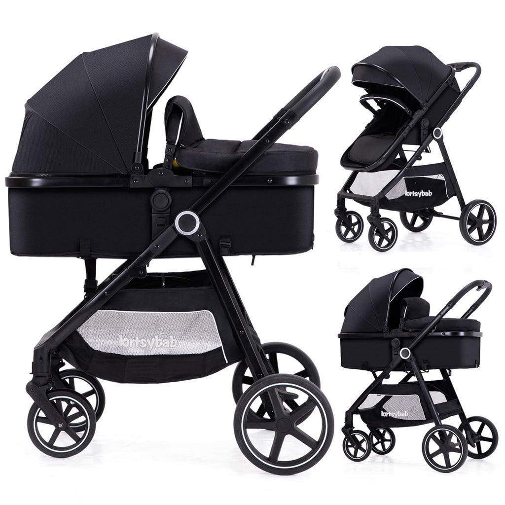 2-in-1 Folding Baby Stroller with Reversible Seat U19291