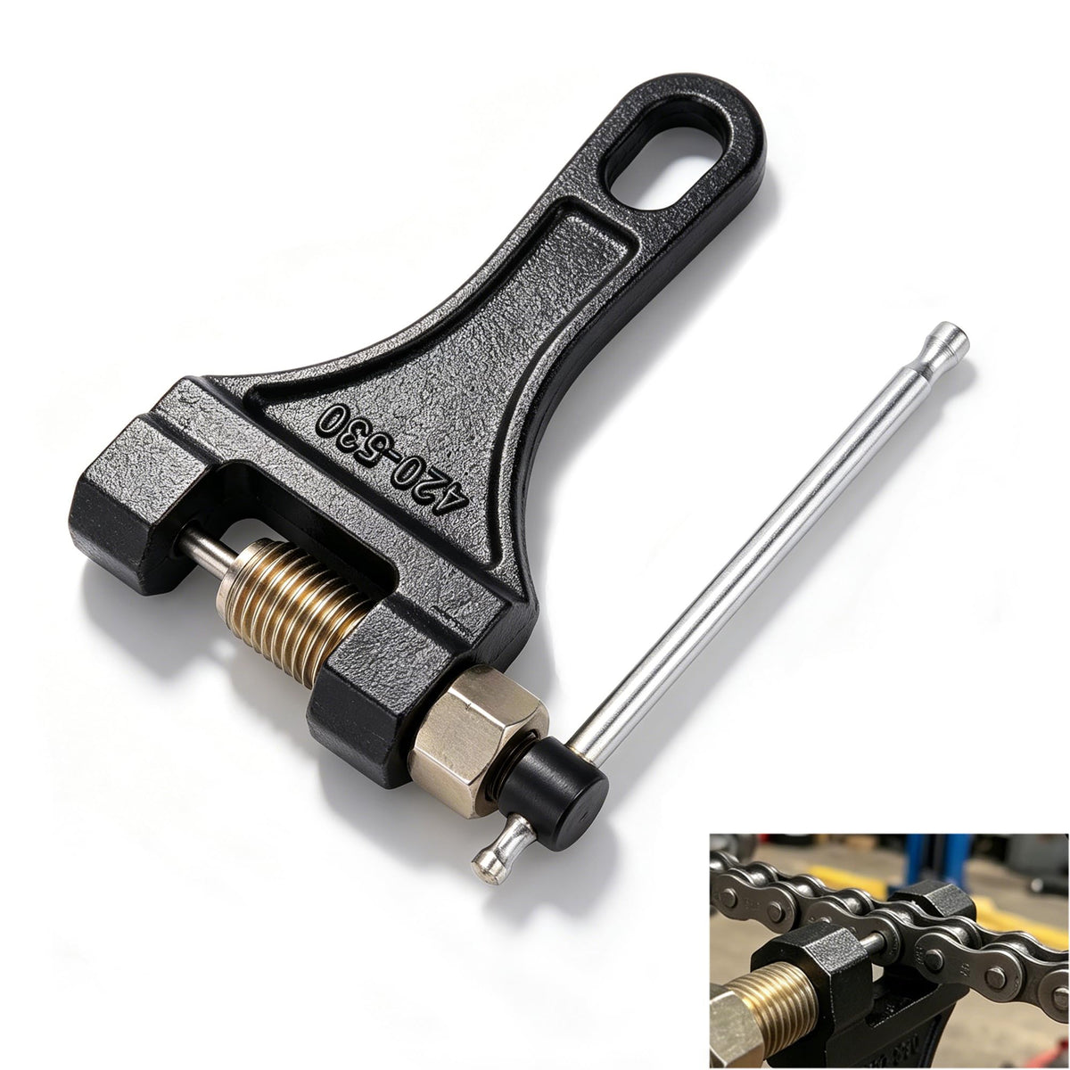 Motorcycle Chain Breaker 420-530 Roller Chain Tool Black U882914