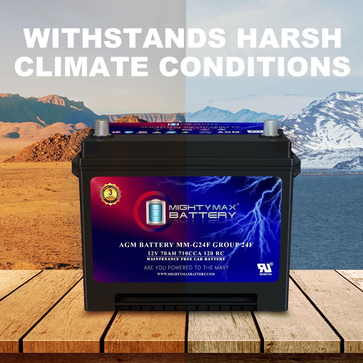 12V 70Ah AGM Replacement Battery Z32814