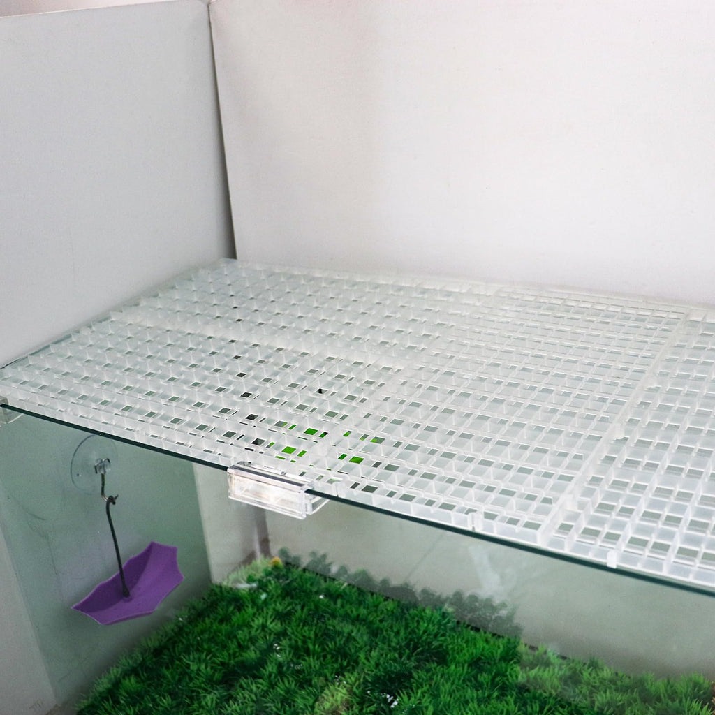 8 Pack Transparent Acrylic Aquarium Lid with Clips F706414