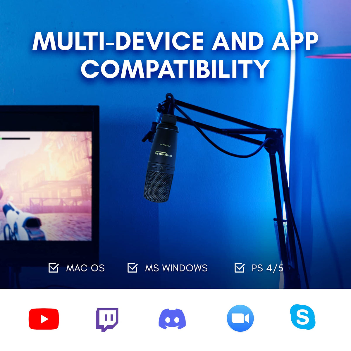 USB Microphone with Boom Arm N260