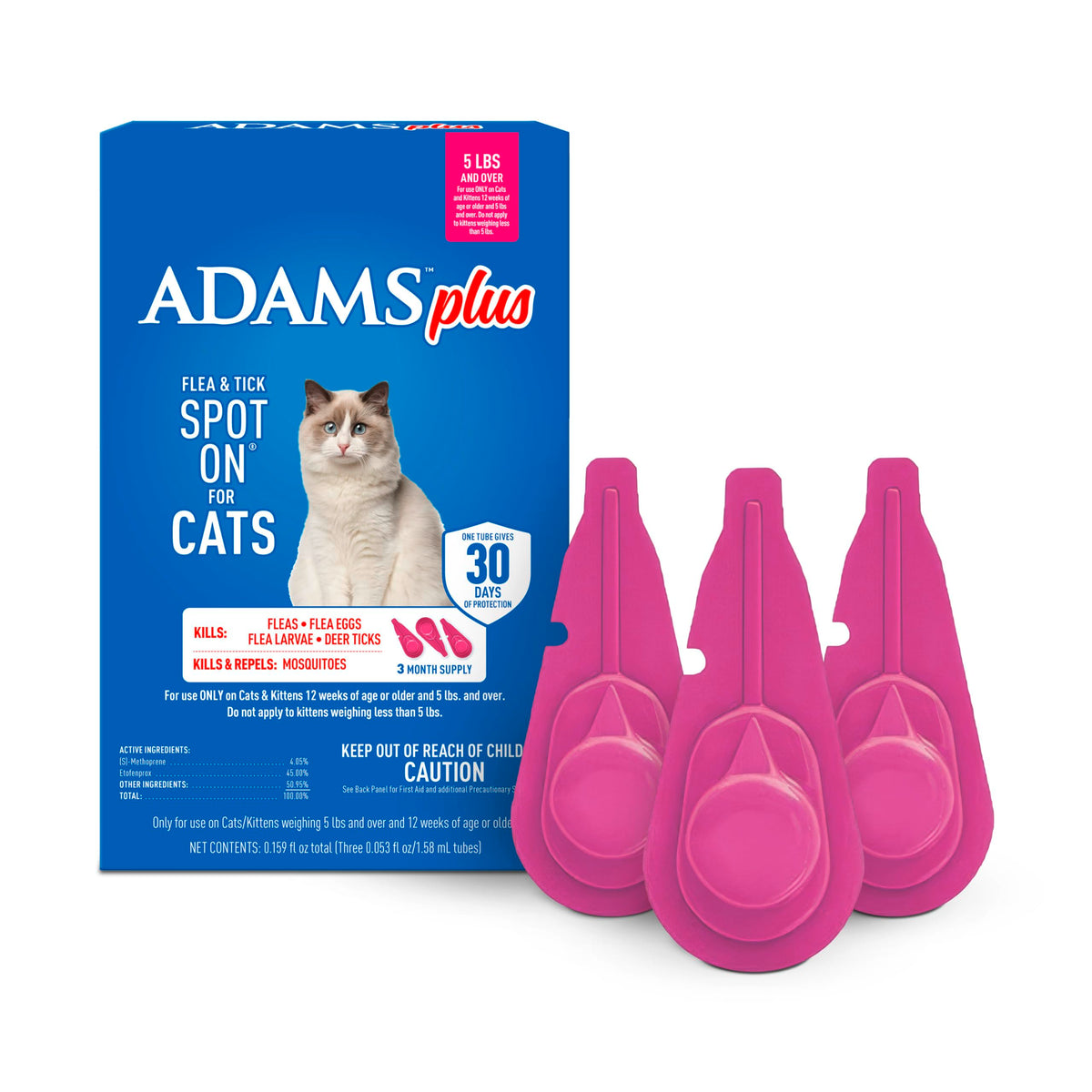 Flea and Tick Prevention Spot On for Cats 3 Pack K227787