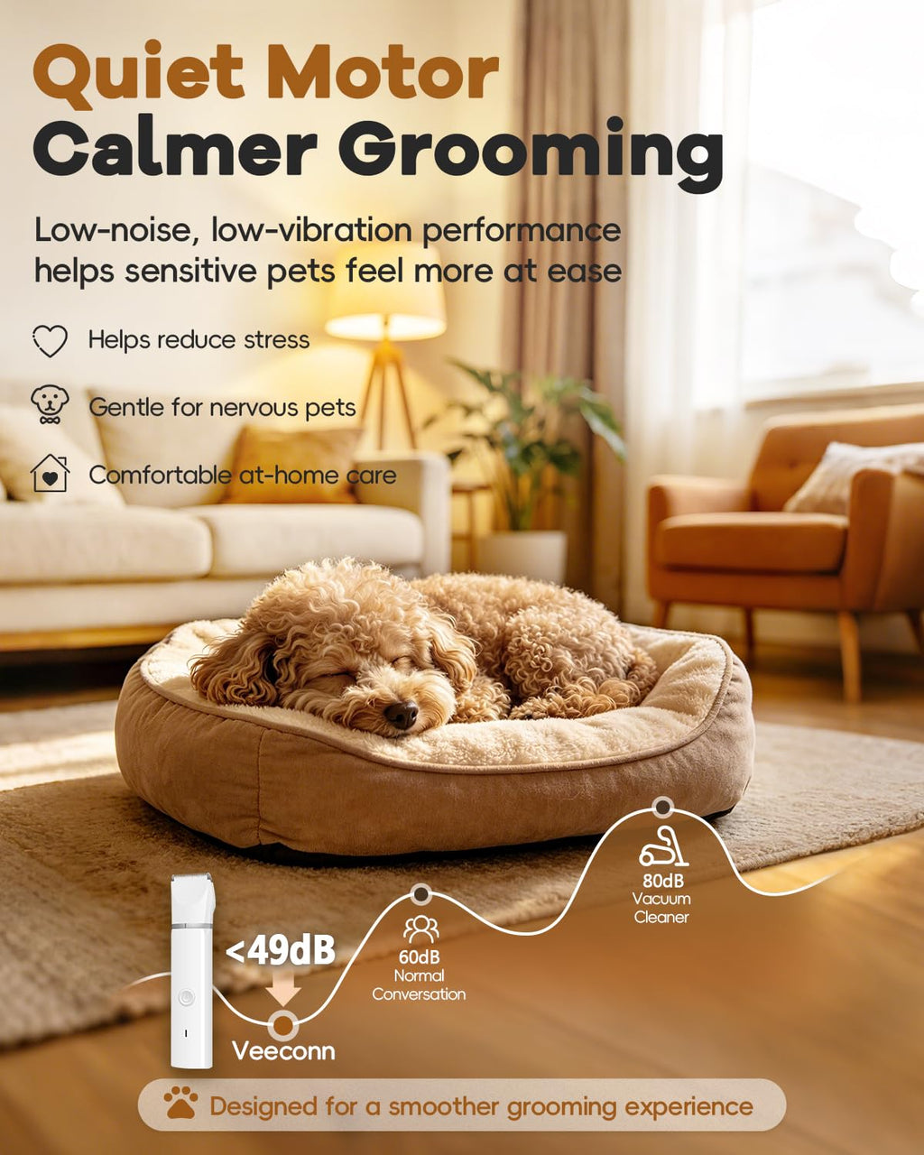 4 in 1 Dog Clippers Grooming Kit with Paw Hair Trimmer G79424