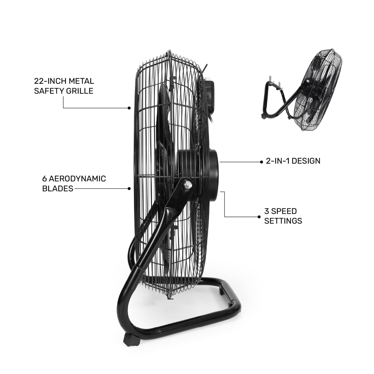 20” Industrial Floor Fan High Velocity Air Circulator C870568