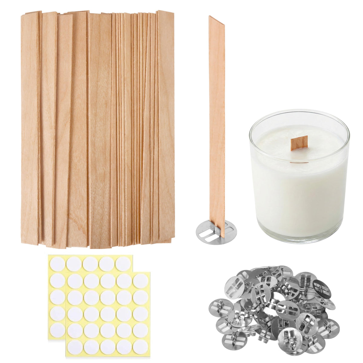 150 Pcs Thickned Wooden Candle Wicks G28121
