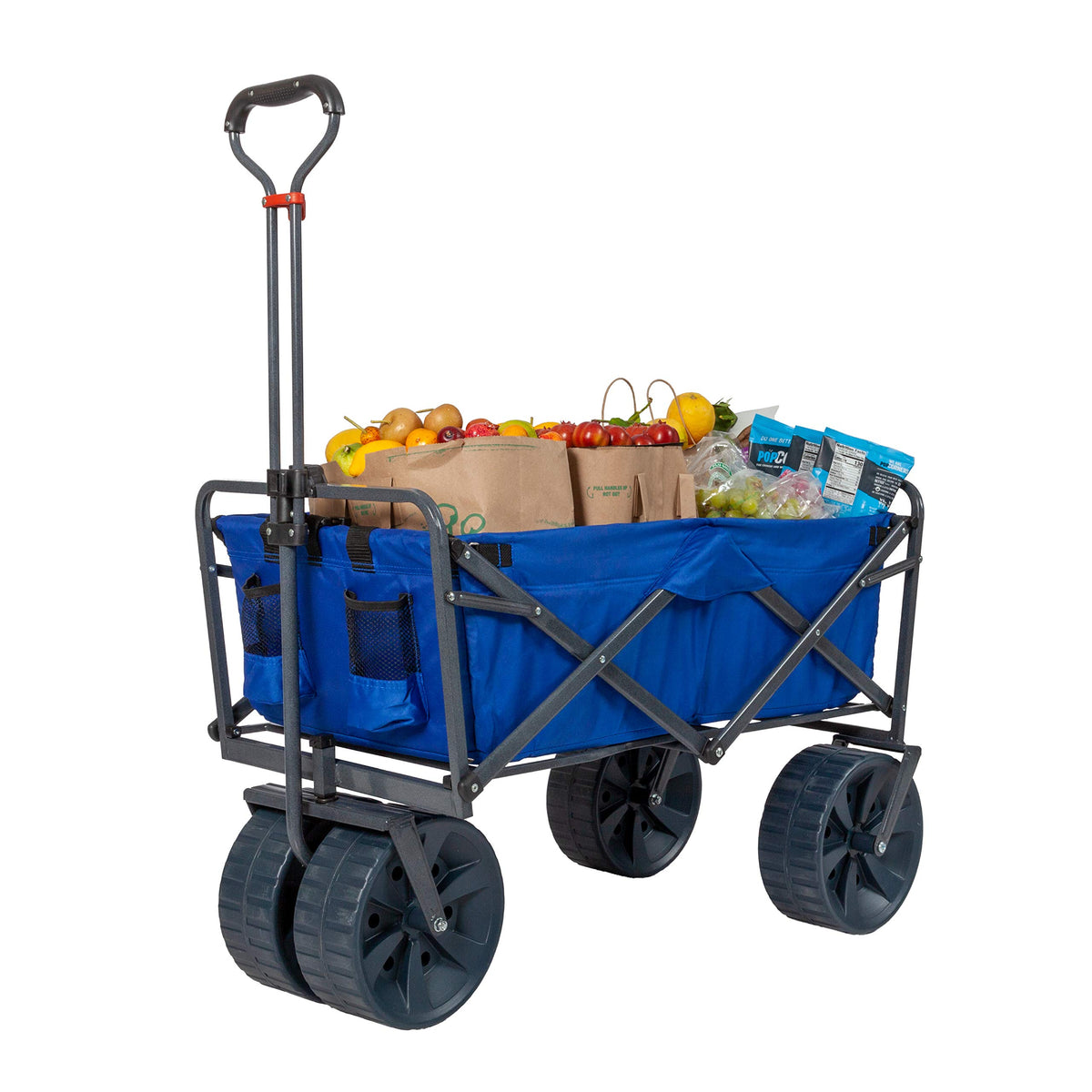 Blue Black Collapsible All Terrain Utility Beach Wagon Cart D69761