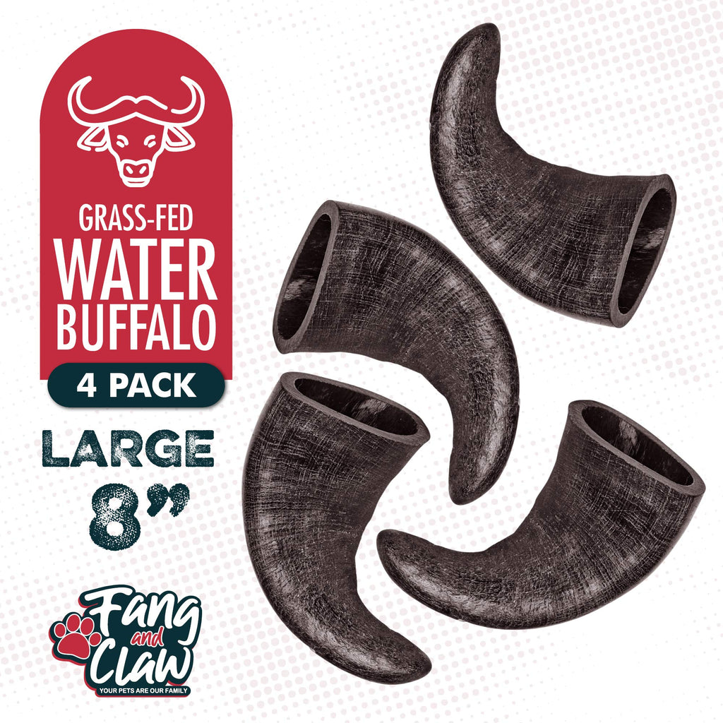 4 Pack Large 8-Inch Dog Horn Chews C767684