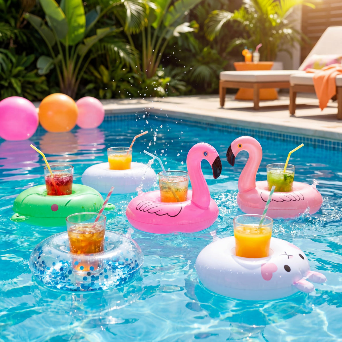 60 Pcs Inflatable Drink Holder B344