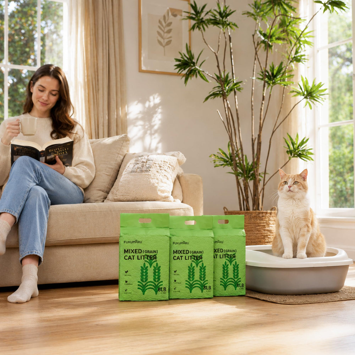 Clumping Tofu Cat Litter 18 lb G7314