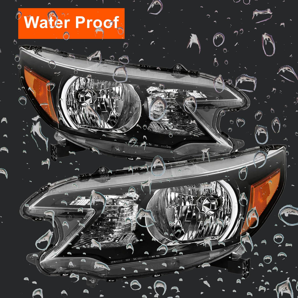 Black Halogen Headlights Assembly X24513