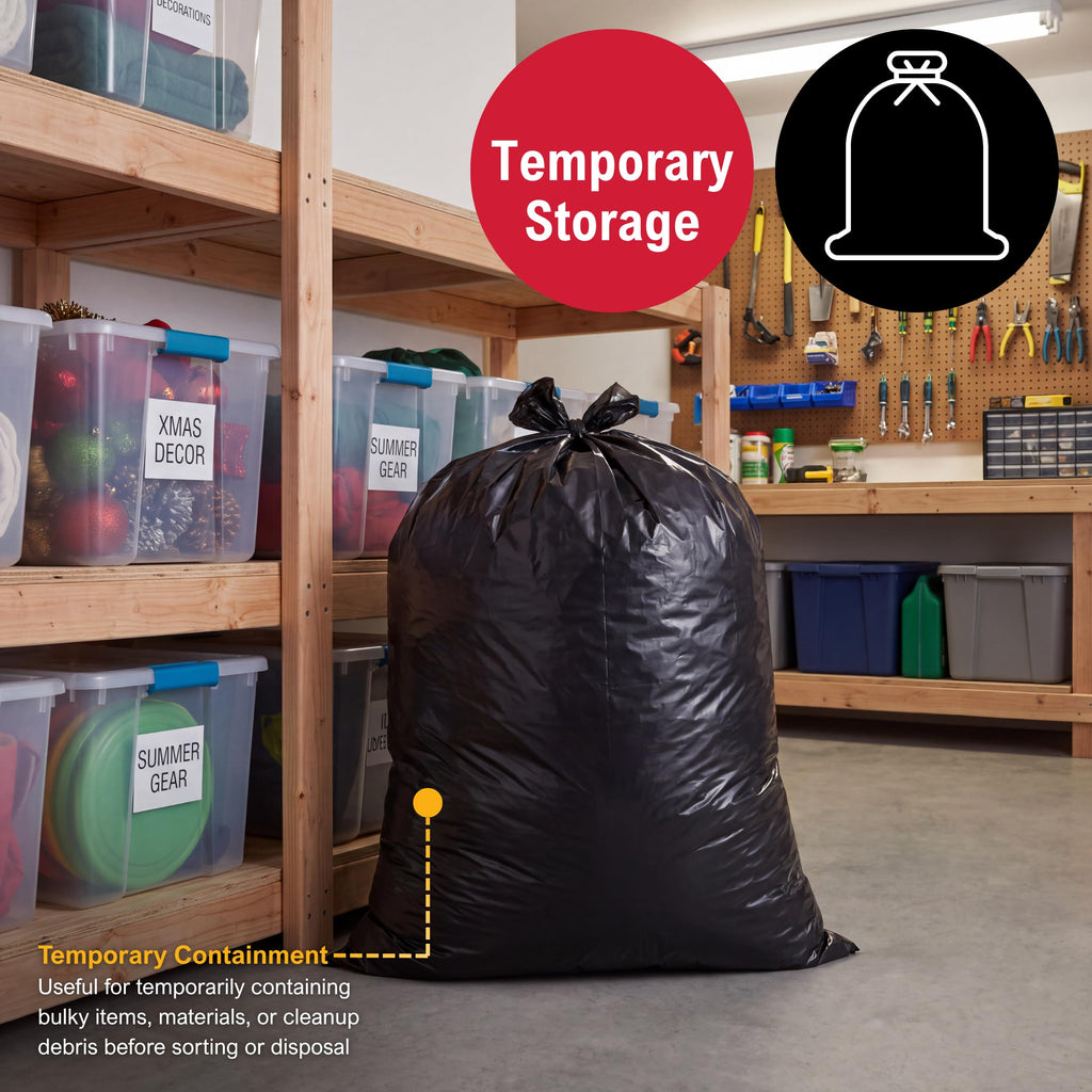 42 Gallon 3 Mil Black Trash Bags 20 Count V1130