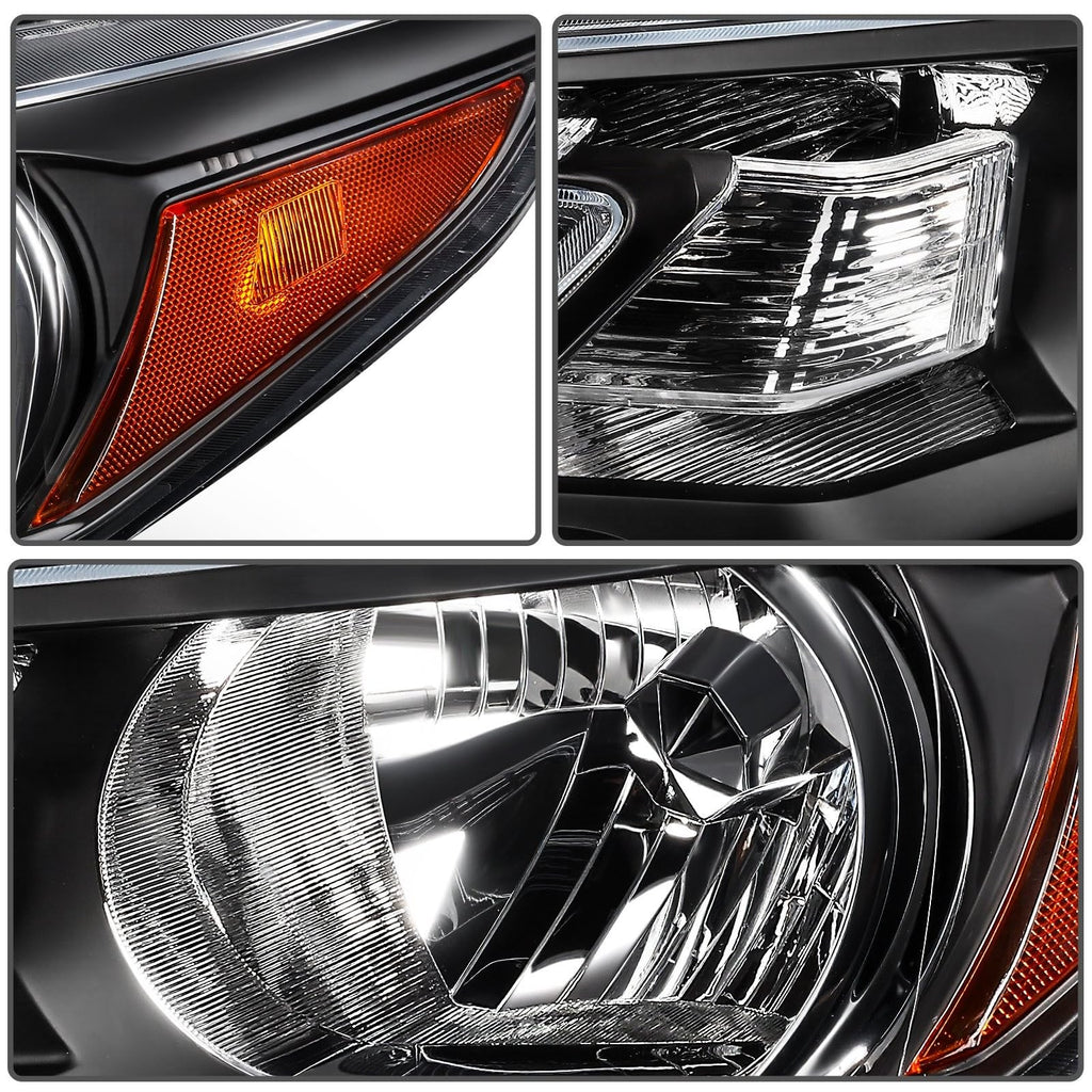 Black Halogen Headlights Assembly X24513