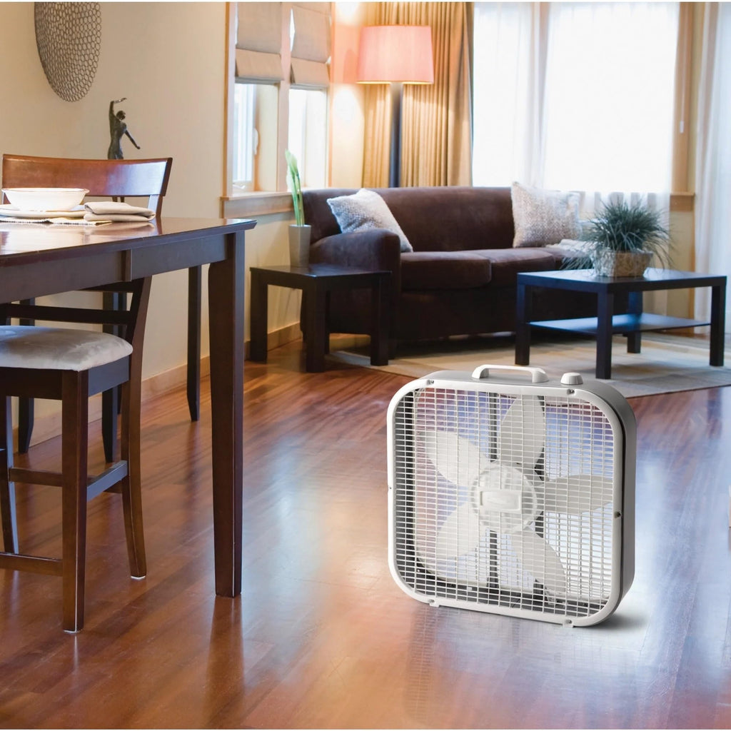 20" Classic Box Fan with 3 Speeds, White M763867