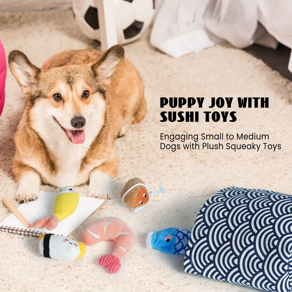 10 PC Squeaky Plush Dog Toys with Bag U880