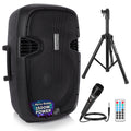 Black 1500W Portable PA Speaker System W6540