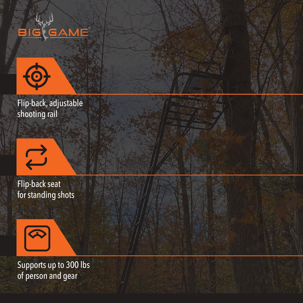Ladder Treestand with Flip Back Seat E570