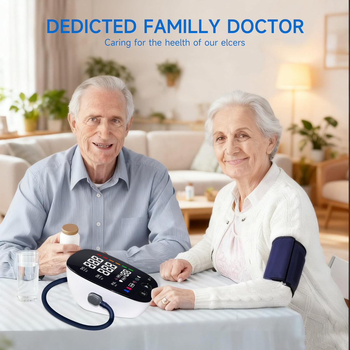 Upper Arm Blood Pressure Monitor with Adjustable Large Cuff F43336
