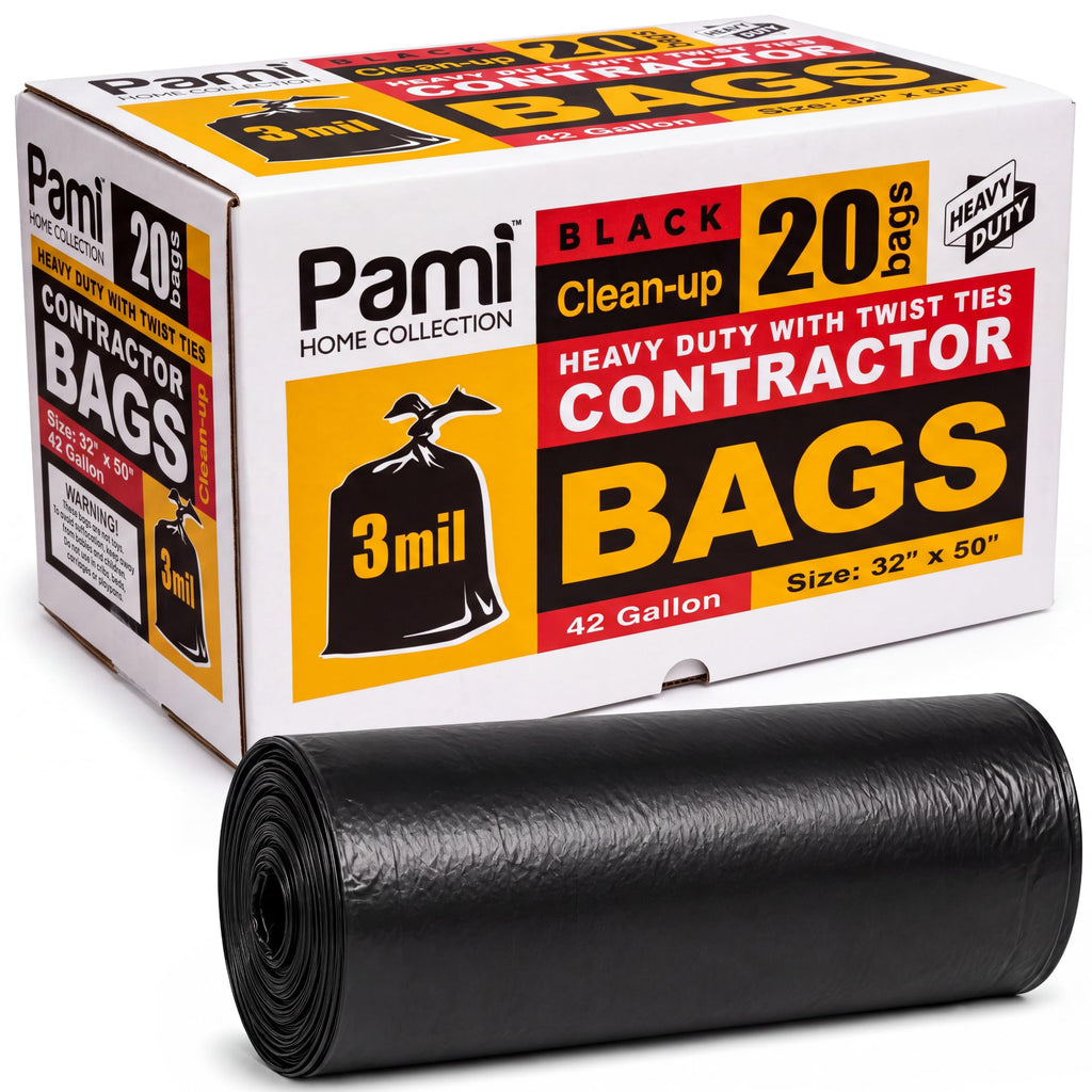 42 Gallon 3 Mil Black Trash Bags 20 Count V1130