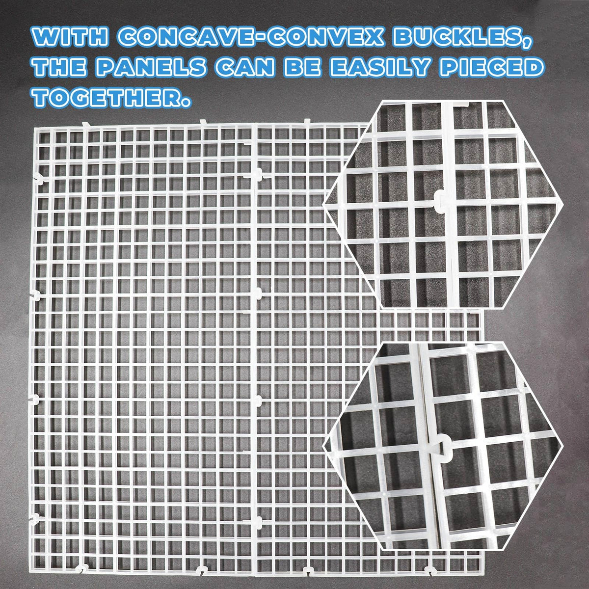 8 Pack Transparent Acrylic Aquarium Lid with Clips F706414