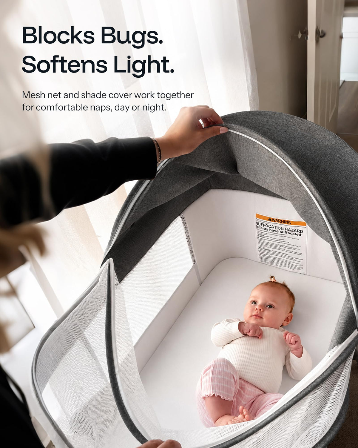 3 in 1 Baby Bassinet with Mattress L5853